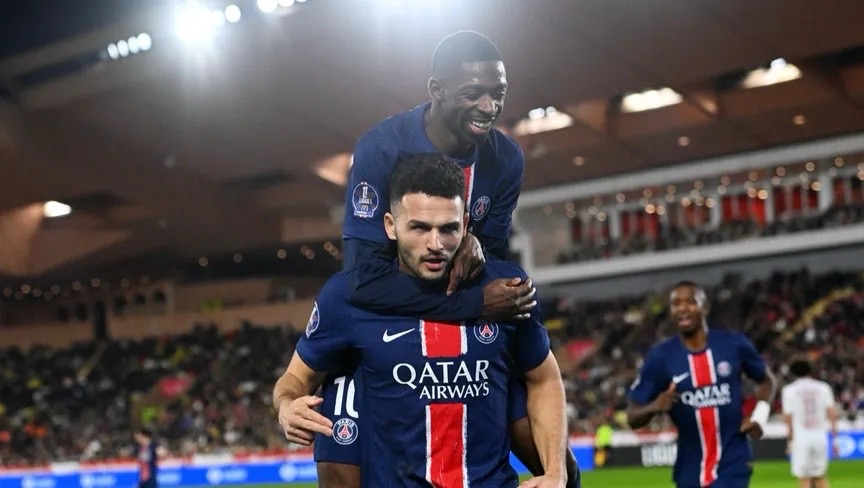 ديمبلي يقود باريس سان جيرمان للفوز المثير على موناكو في قمة الدوري الفرنسي باريس سان جيرمان